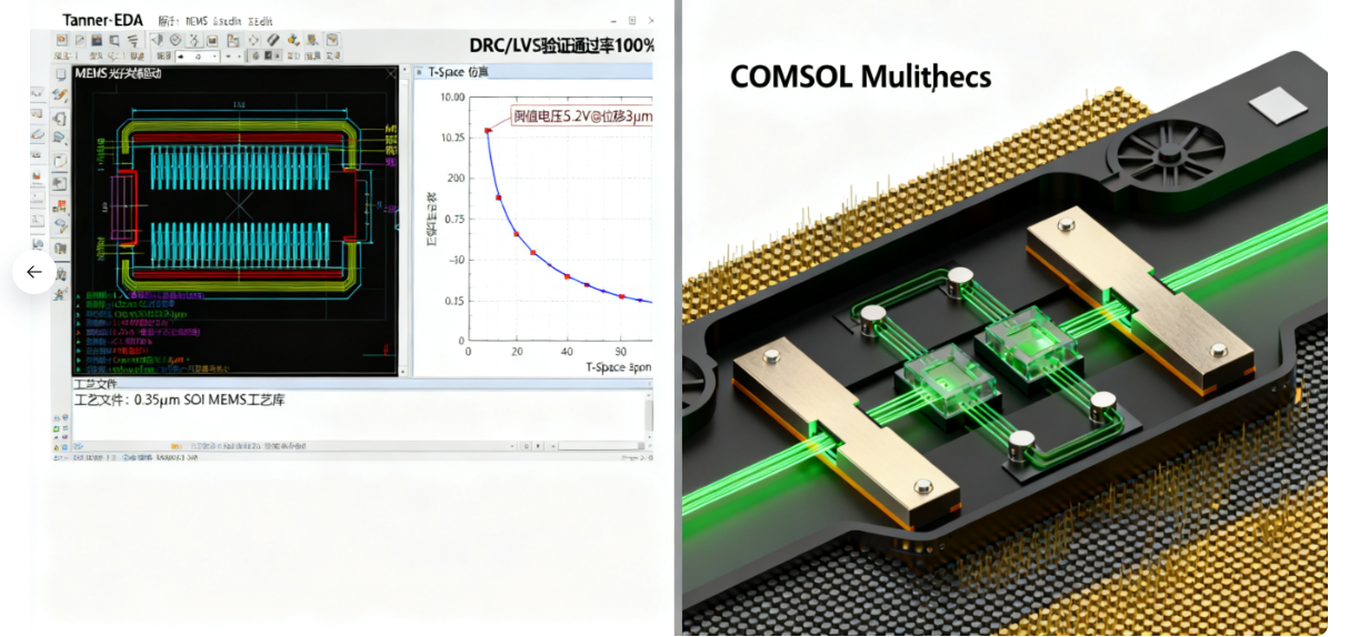 MEMS光開關仿真工具TannerEDACOMSOLMultiphysics多物理場耦合