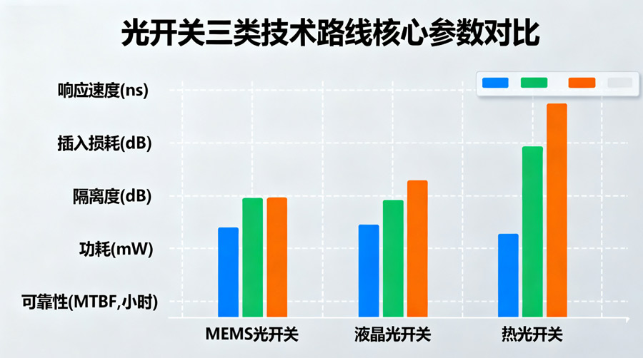 光開關半導體機械液晶核心參數(shù)對比 - 廣西科毅光通信