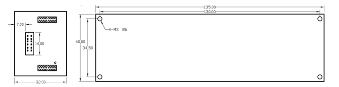 4-1×6機械式光開關(guān)尺寸圖