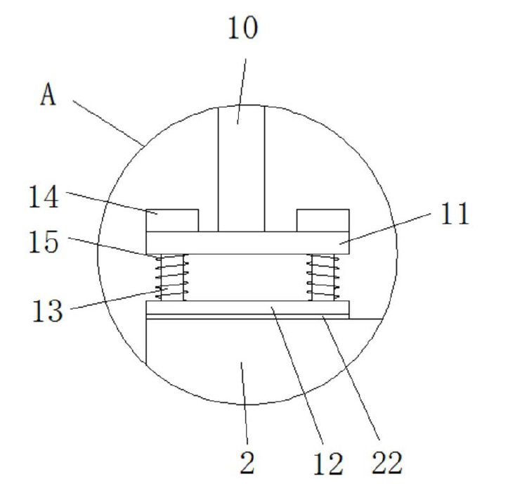帶保護(hù)裝置的光纖開關(guān)A處放大結(jié)構(gòu)示意圖 - 科毅光通信